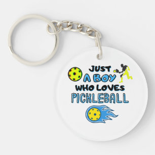Porte-clefs Joueur de Pickleball Drôle Juste Un Garçon Qui Aim