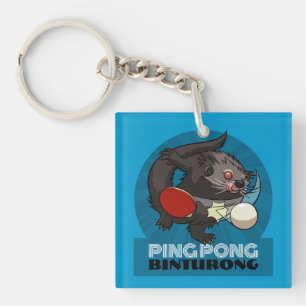 Porte-clefs Joueur de Tennis de Table Binturong Ping Pong Exce