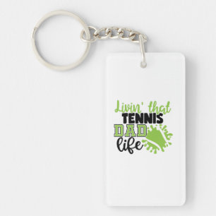 Porte-clefs Joueur de tennis Vivre cette vie de papa de tenn