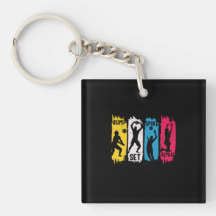 Porte-clefs Joueur de volley-ball Définir la répétition du t