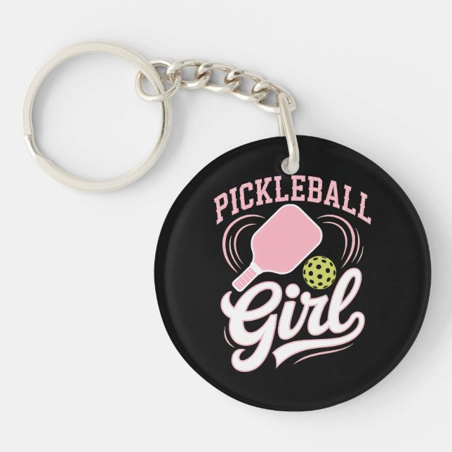 Porte-clefs Joueuse de pickleball fille (Devant)