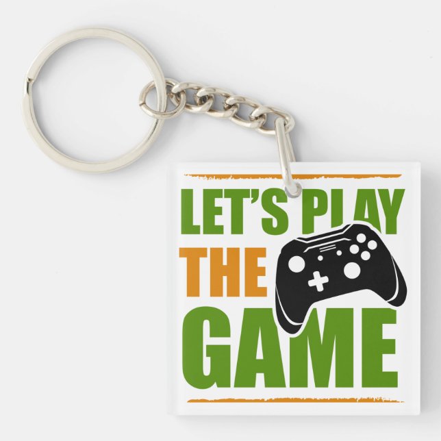 Porte-clefs Jouons au jeu (Devant)