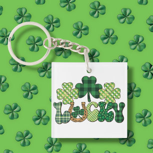 Porte-clefs Jour de la Saint Patrick vert Lucky