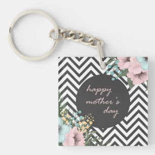 Porte-clefs Jour des mères florales élégantes   PORTE - CLÉ