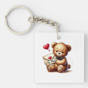 Porte-clefs Jour des Valentines de l'ours en peluche doux Soye