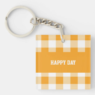 Porte-clefs Jour heureux En vichy Motif