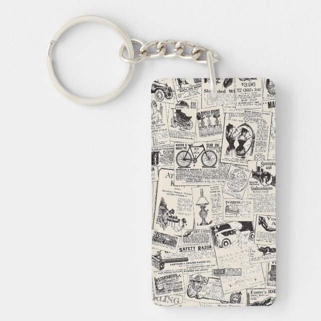Porte-clefs Journal vintage (Devant)