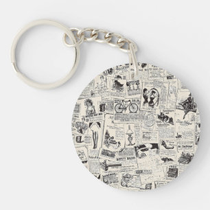 Porte-clefs Journal vintage
