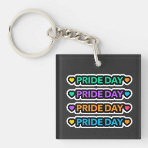 Porte-clefs Journée de la fierté. Fierté LGBT+. Cœur arc-en-ci