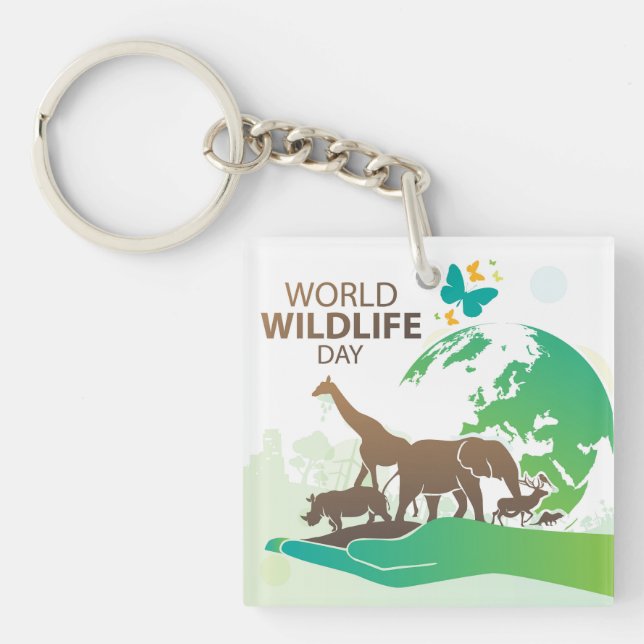 Porte-clefs Journée mondiale de la faune (Devant)