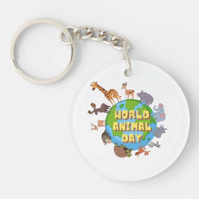 Porte-clefs Journée mondiale des animaux (Devant)