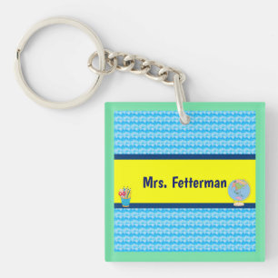 Porte-clefs Jours scolaires avec nom de l'enseignant