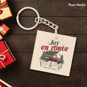 Porte-clefs Joy en route Noël commence Camion & X-Mas Arbre