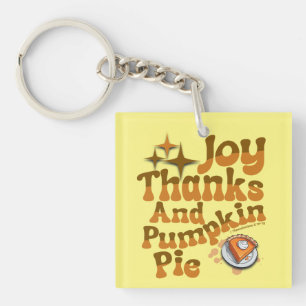 Porte-clefs Joy, Merci et Citrouille Pie - 1 Thessaloniciens 5