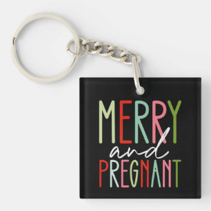 Porte-clefs Joyeuse et enceinte Grossesse Noël Maman