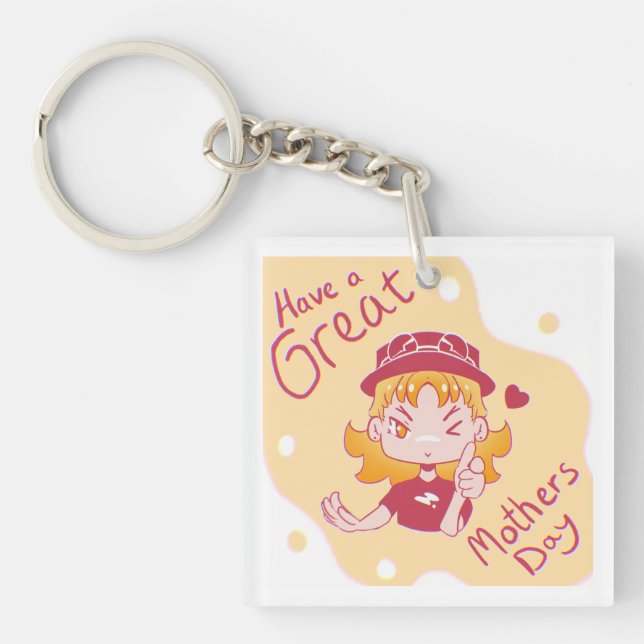 Porte-clefs Joyeuse fête des mères. (Devant)