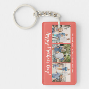Porte-clefs Joyeuse fête des mères Collage photo Coral perso