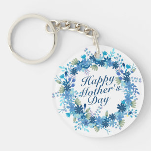 Porte-clefs Joyeuse Fête des Mères Hiver Floral Porte - clé Wr