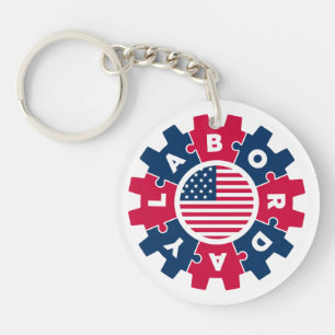 Porte-clefs Joyeuse fête du Travail amusante