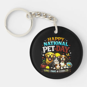 Porte-clefs Joyeuse Journée nationale des animaux de compagnie