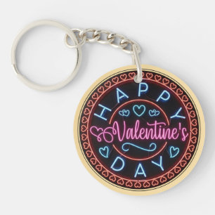 Porte-clefs Joyeuse Saint-Valentin Cercle Design-67128
