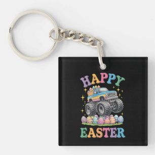 Porte-clefs Joyeuses Pâques Drôle de Monster Truck Écrase des