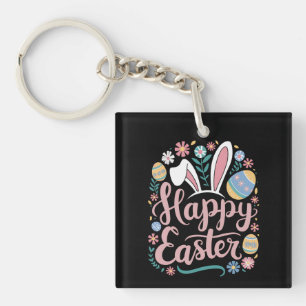 Porte-clefs Joyeuses Pâques Lapin de Pâques Mignon Œufs