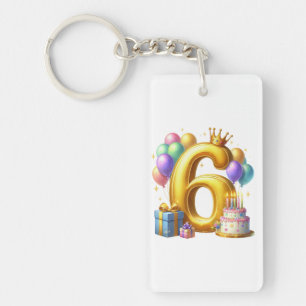 Porte-clefs Joyeux 6e Anniversaire
