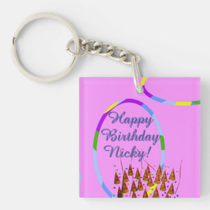 Porte-clefs Joyeux anniversaire