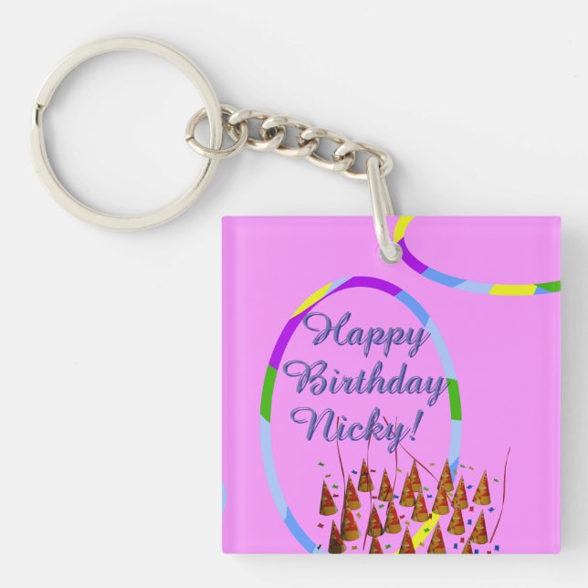 Porte-clefs Joyeux anniversaire (Devant)