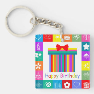 Porte-clefs Joyeux anniversaire