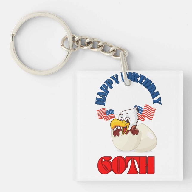 Porte-clefs Joyeux anniversaire 60e (Devant)