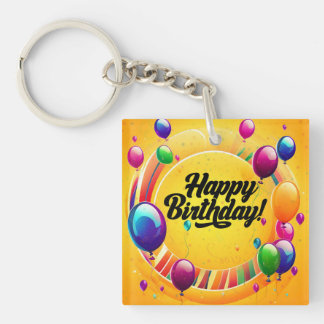 Porte-clefs Joyeux Anniversaire Vibrant