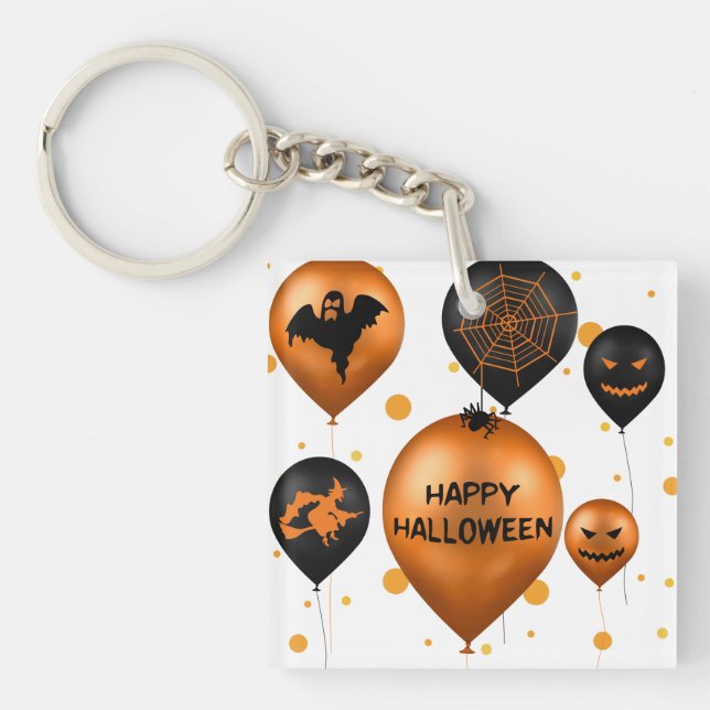 Porte-clefs Joyeux Ballons du parti Halloween (Devant)