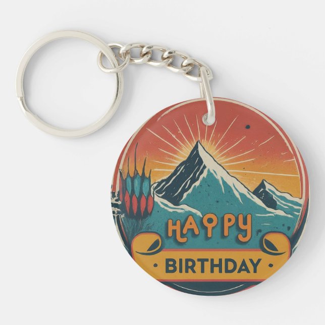 Porte-clefs Joyeux cercle d'anniversaire (Devant)