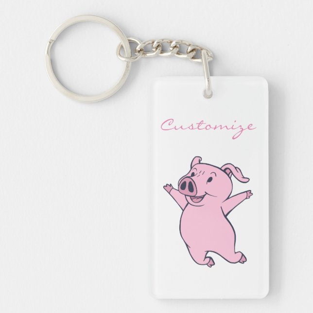 Porte-clefs Joyeux Cochon rose Sauter Thunder_Cove (Devant)