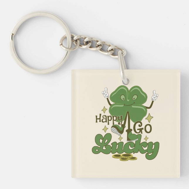 Porte-clefs Joyeux Go Lucky St. Patrick's Day (Devant)