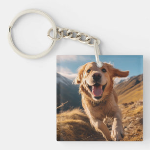 Porte-clefs Joyeux Golden Retriever en cours