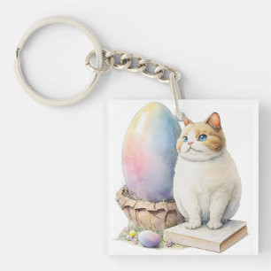 Porte-clefs Joyeux Jour de Pâques, Chat de Pâques