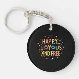 Porte-clefs Joyeux, Joyeux, Libre, Motivationnel, Inspirationn