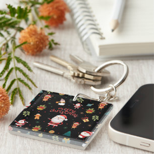 Porte-clefs Joyeux Motif de Noël