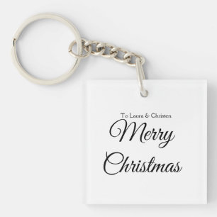 Porte-clefs Joyeux Noël ajoutez nom texte personnalisé cadeau