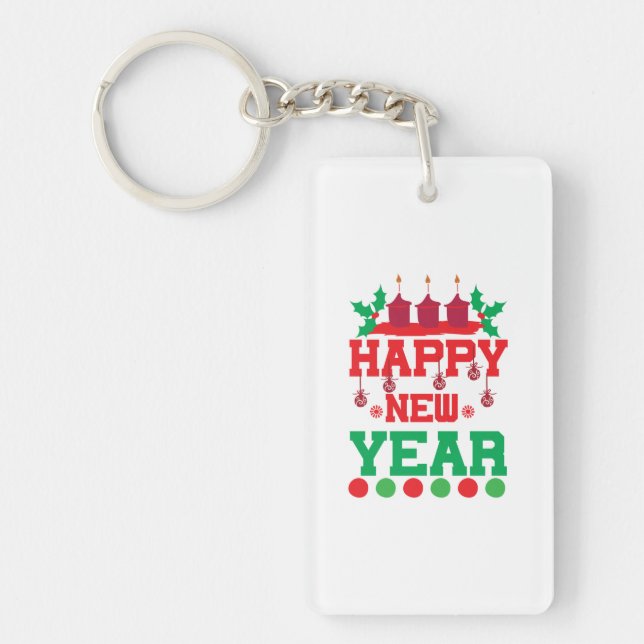 Porte-clefs Joyeux Noël Bonne année (Devant)