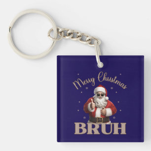 Porte-clefs Joyeux Noël BRUH Drôle design