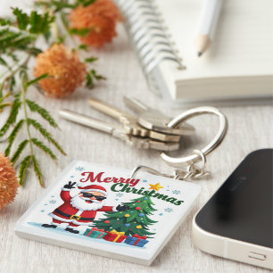Porte-clefs Joyeux Noël   Conception père Noël & Arborescence