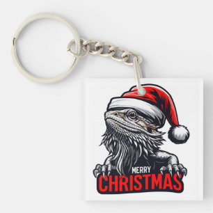 Porte-clefs Joyeux Noël de Dragon, Joyeux Noël Père Noël Lizar