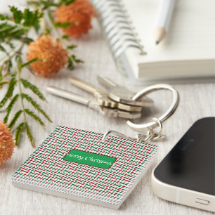 Porte-clefs Joyeux Noël Elégant & Personnaliser moderne