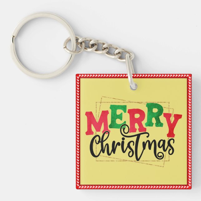 Porte-clefs Joyeux Noël encadré-80716 (Devant)