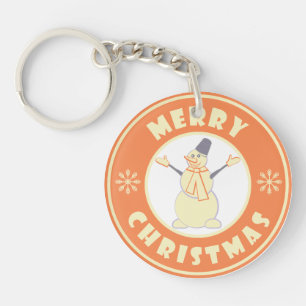 Porte-clefs Joyeux Noël heureux bonhomme de neige célèbre styl