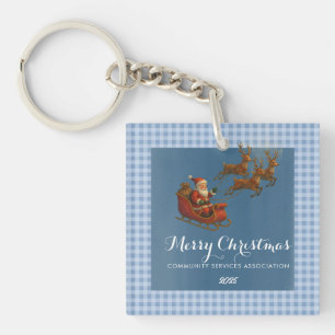 Porte-clefs Joyeux Noël Père Noël Renne